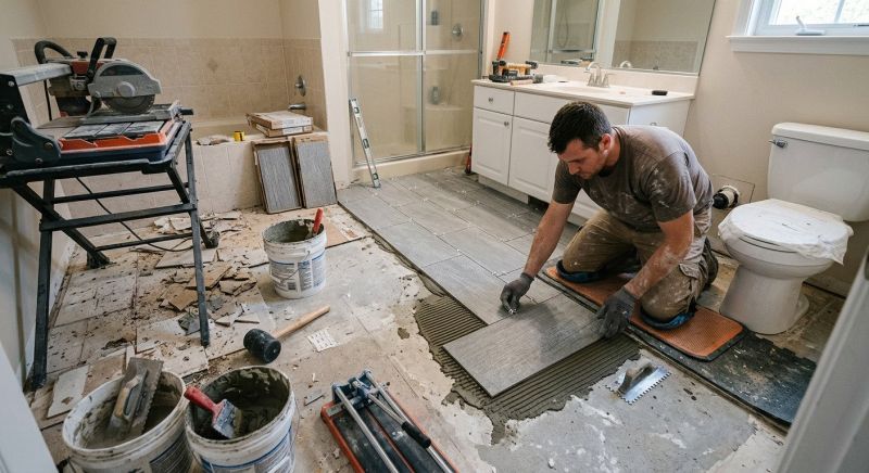 Bathroom Floor Replacement in Houston, TX