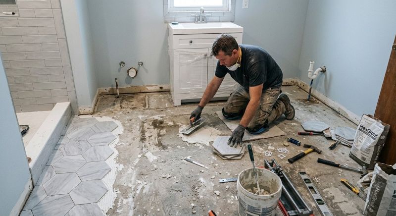 Bathroom Floor Replacement in Houston, TX