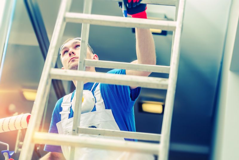 Ladder Work on Ceiling